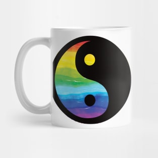rainbow yin yang Mug